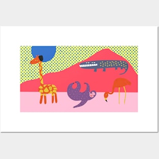 Animals in dessert Posters and Art